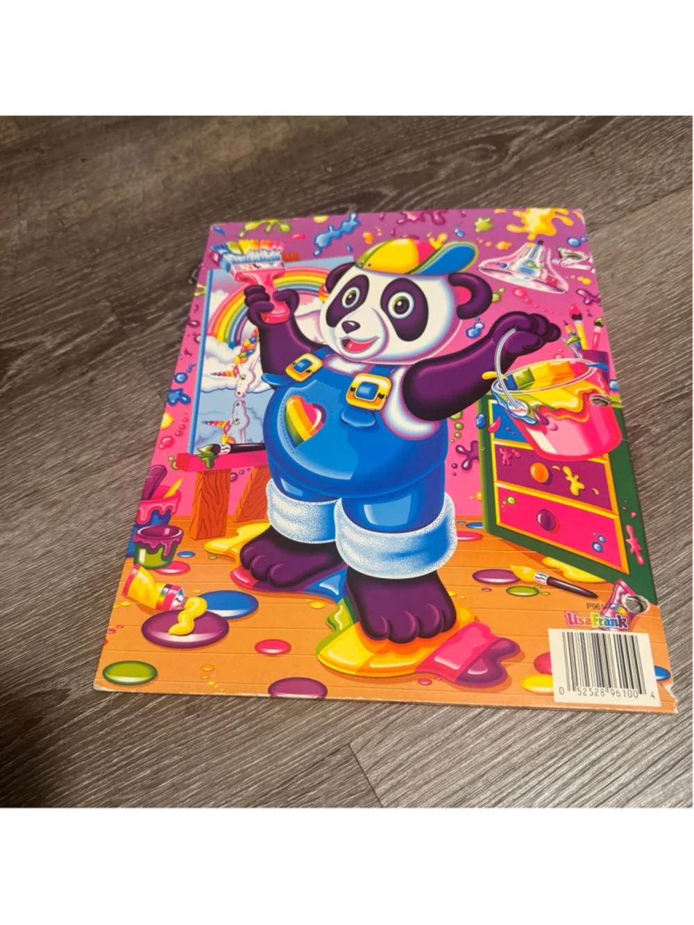 Lisa Frank Graphic Art School Folder - Panda Painter - Vintage Y2K Collectible
